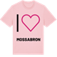 Pink Cotton t-shirt med Jag älskar Mossabron t-shirt stort tryck