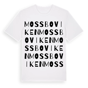 Mossboviken ordlek t-shirt – ekologisk bomull t-shirt från Pinshirt