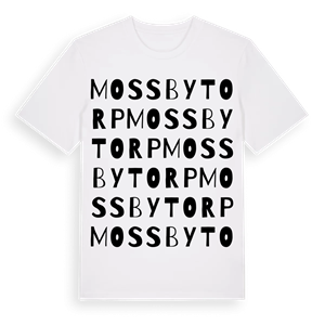 Mossbytorp ordlek t-shirt – ekologisk bomull t-shirt från Pinshirt