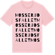 Pink Cotton t-shirt med Mosserudsfallet ordlek t-shirt