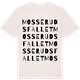 Vintage White t-shirt med Mosserudsfallet ordlek t-shirt