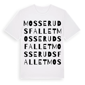 Mosserudsfallet ordlek t-shirt – ekologisk bomull t-shirt från Pinshirt