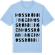 Blue Soul t-shirt med Mossrönningen ordlek t-shirt