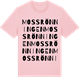 Pink Cotton t-shirt med Mossrönningen ordlek t-shirt