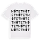 White t-shirt med Mötet ordlek t-shirt