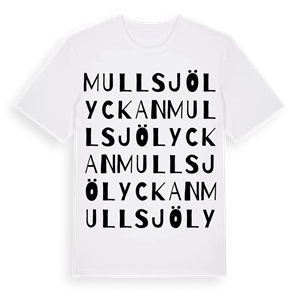 Mullsjölyckan ordlek t-shirt – ekologisk bomull t-shirt från Pinshirt