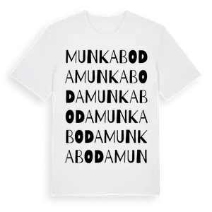 Munkaboda ordlek t-shirt – ekologisk bomull t-shirt från Pinshirt