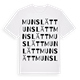 White t-shirt med Munslätt ordlek t-shirt