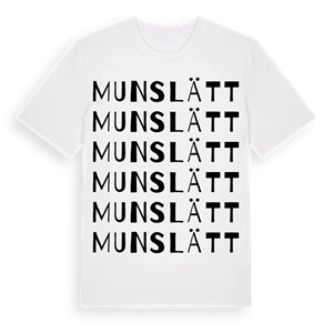 Munslätt ordlek t-shirt – ekologisk bomull t-shirt från Pinshirt