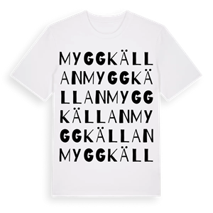 Myggkällan ordlek t-shirt – ekologisk bomull t-shirt från Pinshirt