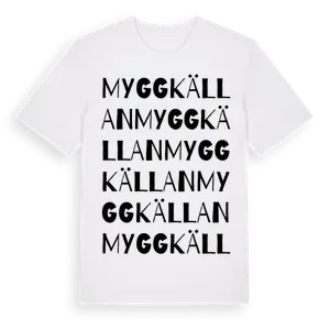 Myggkällan ordlek t-shirt – ekologisk bomull t-shirt från Pinshirt