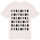 Vintage White t-shirt med Myrbo ordlek t-shirt