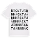 White t-shirt med Näcktjärn ordlek t-shirt