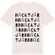 Vintage White t-shirt med Näcktjärn ordlek t-shirt