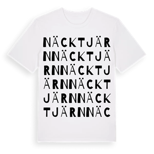 Näcktjärn ordlek t-shirt – ekologisk bomull t-shirt från Pinshirt