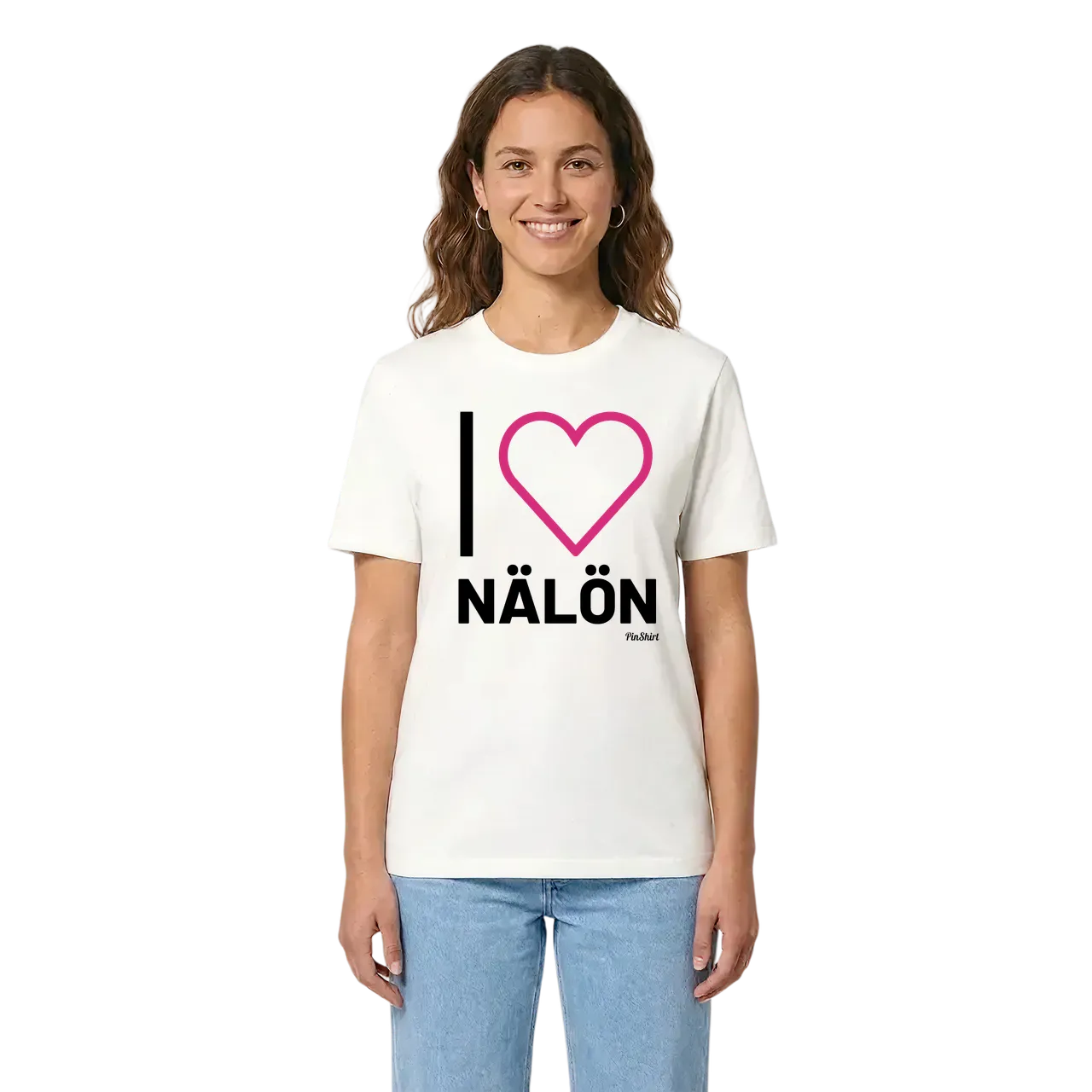 Jag älskar Nälön t-shirt stort tryck i miljö