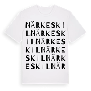 Närkes Kil ordlek t-shirt – ekologisk bomull t-shirt från Pinshirt