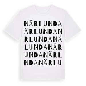 Närlunda ordlek t-shirt – ekologisk bomull t-shirt från Pinshirt