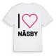 Jag älskar Näsby t-shirt stort tryck