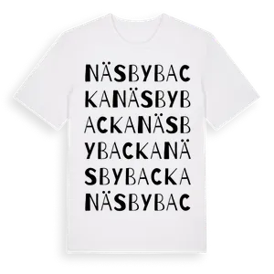 Näsbybacka ordlek t-shirt – ekologisk bomull t-shirt från Pinshirt