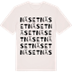 Vintage White t-shirt med Näset ordlek t-shirt