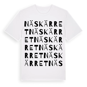 Näskärret ordlek t-shirt – ekologisk bomull t-shirt från Pinshirt