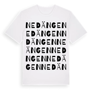 Nedängen ordlek t-shirt – ekologisk bomull t-shirt från Pinshirt