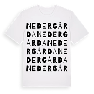 Nedergårda ordlek t-shirt – ekologisk bomull t-shirt från Pinshirt
