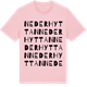 Pink Cotton t-shirt med Nederhyttan ordlek t-shirt