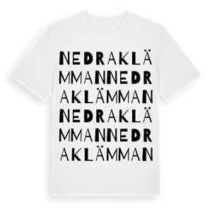 Nedra Klämman ordlek t-shirt – ekologisk bomull t-shirt från Pinshirt