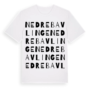 Nedre Bavlinge ordlek t-shirt – ekologisk bomull t-shirt från Pinshirt