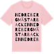 Pink Cotton t-shirt med Nedre Bergmästarbacken ordlek t-shirt