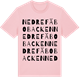 Pink Cotton t-shirt med Nedre Fäbobacken ordlek t-shirt