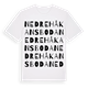 White t-shirt med Nedre Håkansboda ordlek t-shirt
