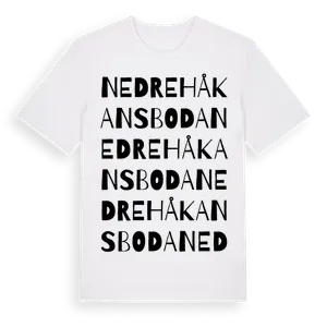 Nedre Håkansboda ordlek t-shirt – ekologisk bomull t-shirt från Pinshirt