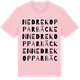 Pink Cotton t-shirt med Nedre Kopparbäcken ordlek t-shirt