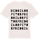 Vintage White t-shirt med Nedre Korpetorp ordlek t-shirt