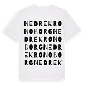 Nedre Kronoborg ordlek t-shirt – ekologisk bomull t-shirt från Pinshirt
