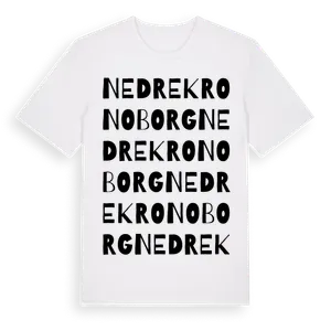 Nedre Kronoborg ordlek t-shirt – ekologisk bomull t-shirt från Pinshirt