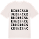 Vintage White t-shirt med Nedre Skrukebacken ordlek t-shirt