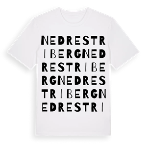 Nedre Striberg ordlek t-shirt – ekologisk bomull t-shirt från Pinshirt
