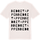 Vintage White t-shirt med Nedre Tappen ordlek t-shirt