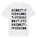White t-shirt med Nedre Tappen ordlek t-shirt