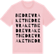 Pink Cotton t-shirt med Nedre Vraket ordlek t-shirt