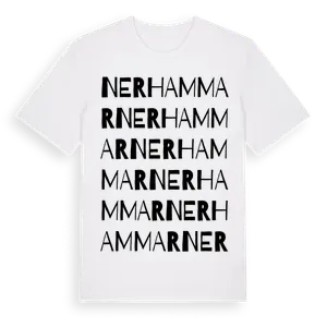 Nerhammar ordlek t-shirt – ekologisk bomull t-shirt från Pinshirt