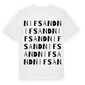 Nifsand ordlek t-shirt – ekologisk bomull t-shirt från Pinshirt
