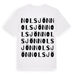 Nolsjön ordlek t-shirt – ekologisk bomull t-shirt från Pinshirt