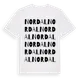 White t-shirt med Nordal ordlek t-shirt