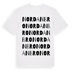 Nordanbro ordlek t-shirt – ekologisk bomull t-shirt från Pinshirt