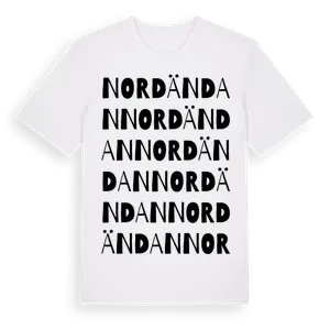 Nordändan ordlek t-shirt – ekologisk bomull t-shirt från Pinshirt